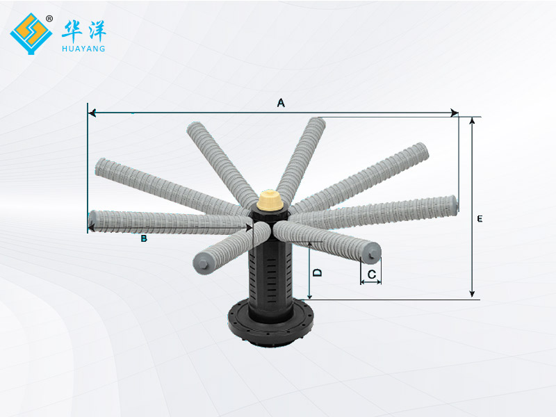Eight claw filter type side mounted lower distributor